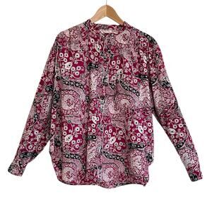 Isabel Marant Etoile Floral Dog Pattern Top Size 40 (US  8) Purple Pink Fuschia